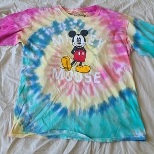 MICKEY MOUSE TYE-DYE LONG SLEEVE CREWNECK